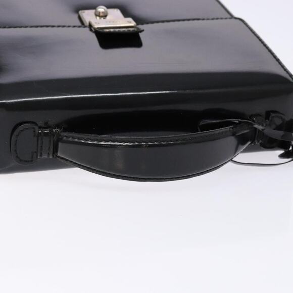 GUCCI Hand Bag Patent Leather Black Silver 018 123 018 123 - Picture 7 of 13